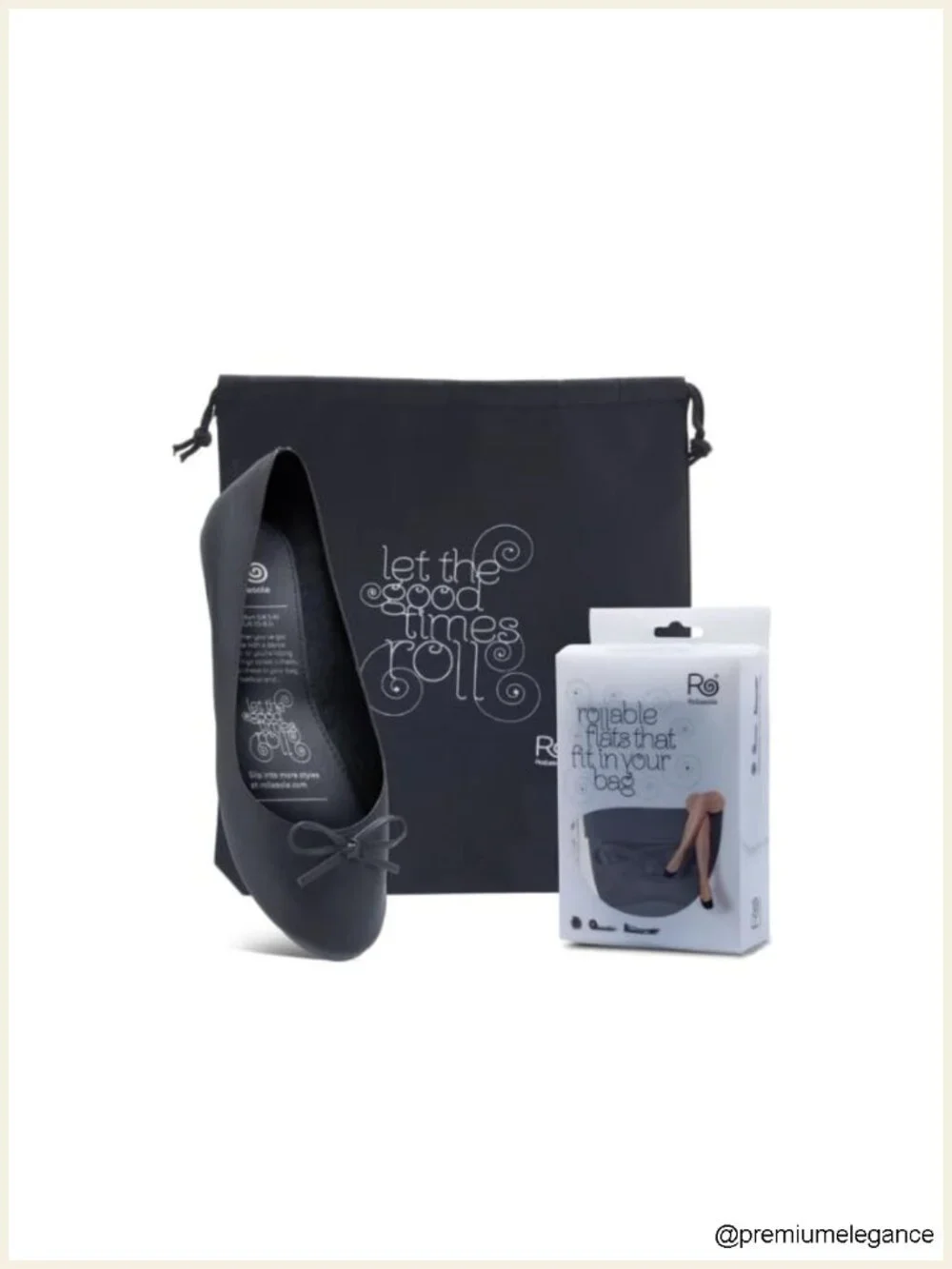 Ultra-Compact Foldable Ballet Flats - Emergency Roll-Up Shoes with Bow Detail